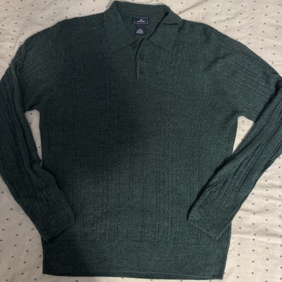 Dockers V-Neck Sweater in Forest Green - Picture 1 of 5